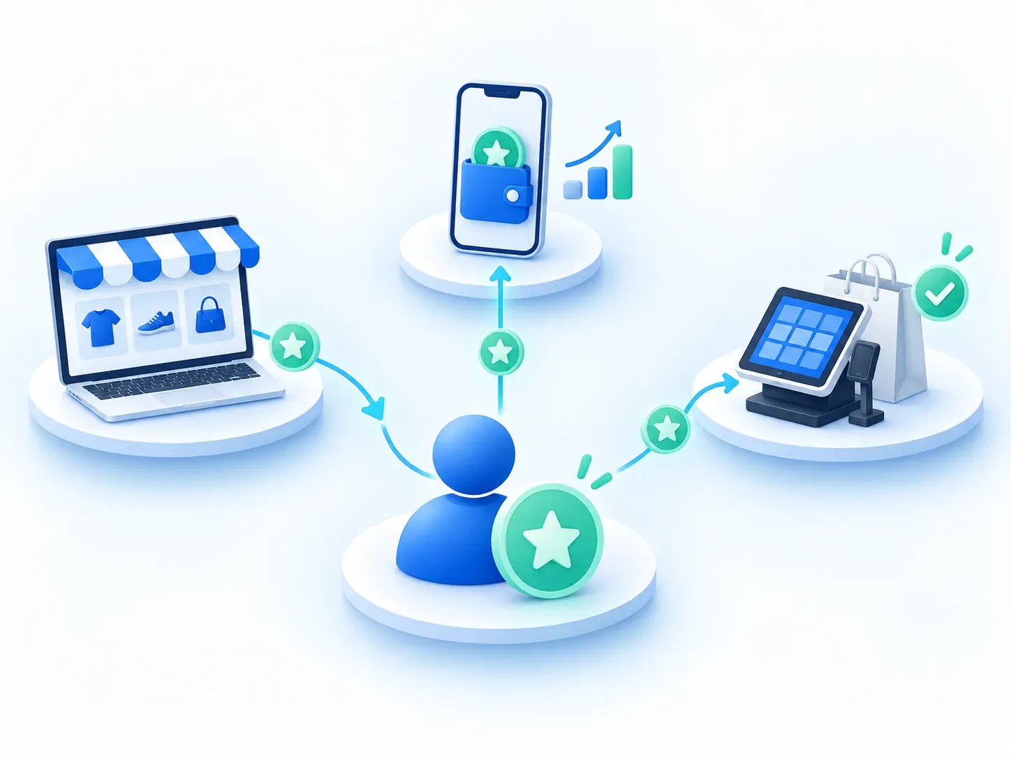 Omnichannel loyalty programme connecting ecommerce, POS and mobile rewards